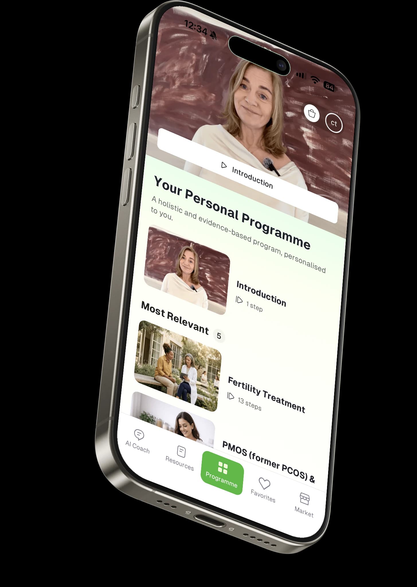 A Personal Programme in the Conceivio app